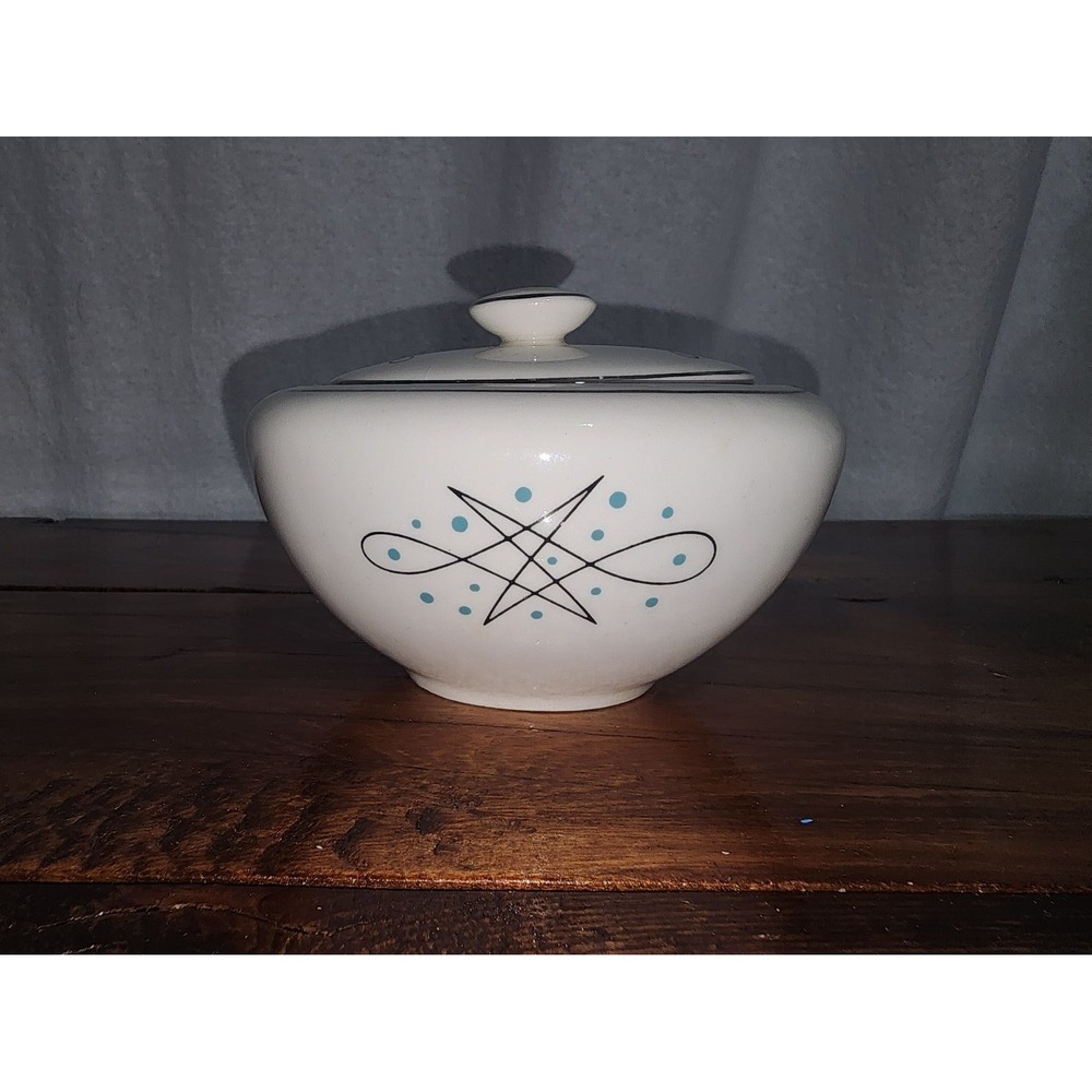 Mid Century Atomic Mod Design Sugar Bowl‎ retro 1950s